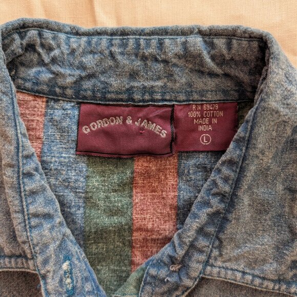 Vintage Western Striped Tie-Front Vest (large) - Picture 2 of 4